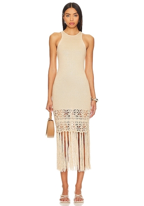 Tularosa Lucaya Dress in Tan. Size S.