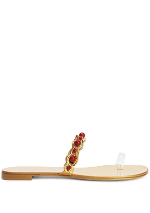 Giuseppe Zanotti Marguerithe bead-embellished sandals - Gold