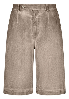 Dolce & Gabbana garment-dyed cotton shorts - Grey
