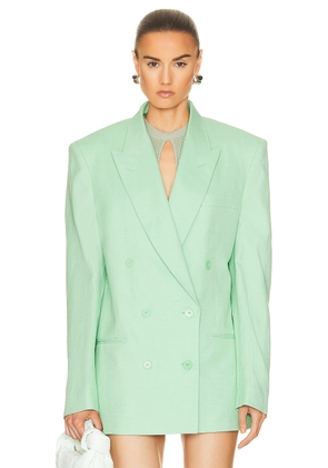 Stella McCartney Oversized Double Breasted Jacket in Fluo Mint - Mint. Size 42 (also in ).