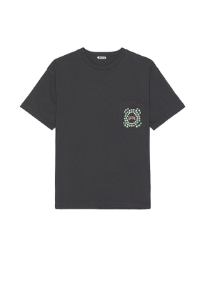 BODE Daisy Never Tell Pocket T-shirt in Charcoal - Grey. Size L (also in ).
