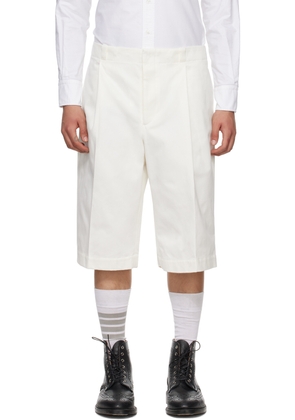 Thom Browne White Unconstructed Shorts