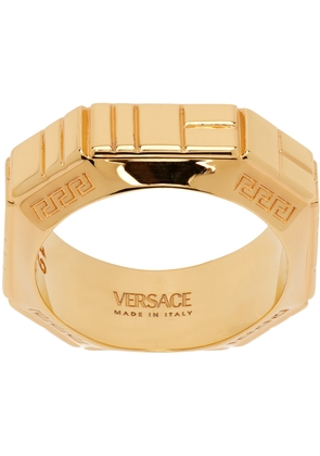 Versace Gold Greca Quilting Ring