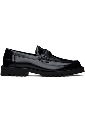 BOSS Black Leather Loafers