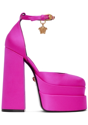 Versace Pink Medusa Aevitas Platform Heels