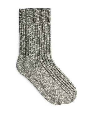 Chunky Knit Socks - Black