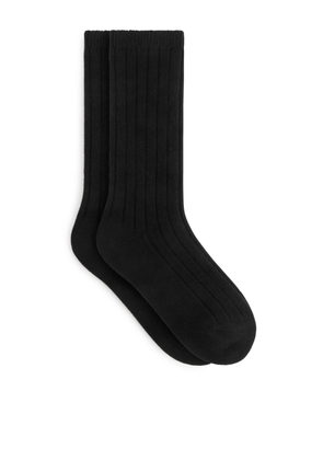Cashmere Blend Socks - Black