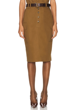 Saint Laurent Cargo Skirt in Kaki - Army. Size 40 (also in ).
