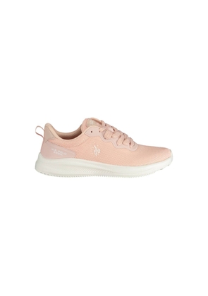 U.S. POLO ASSN. Chic Pink Lace-Up Sneakers with Contrasting Details - EU35/US5