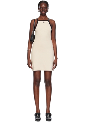 Courrèges Off-White Pin-Buckle Minidress