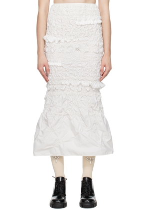 Cecilie Bahnsen White Venus Midi Skirt