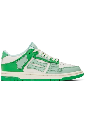 AMIRI Green & Off-White Skel-Top Sneakers