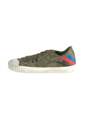Philippe Model Gare L U Bandes Camou Vert Leather Sneakers - EU39/US6