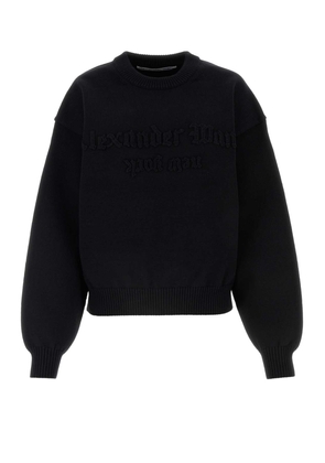 Alexander Wang Black Stretch Cotton Blend Sweater
