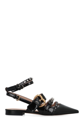 Pinko Slingback With Studs And Multi Straps In Leather