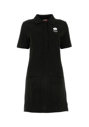 Kenzo Black Piquet Polo Dress