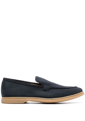 Eleventy almond-toe suede loafers - Blue
