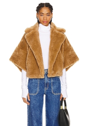 A.L.C. Kat Faux Fur Jacket in Brown. Size M.
