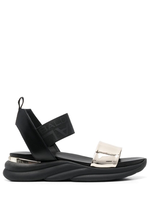 Baldinini metallic-strap detail sandals - Black