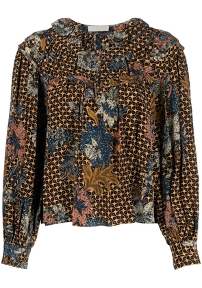 Ulla Johnson Aria floral-print blouse - Brown