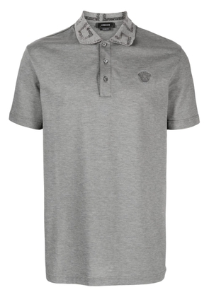 Versace Greca short-sleeved polo shirt - Grey