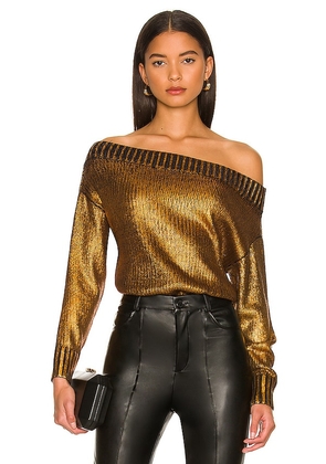 superdown Marla Sweater in Metallic Copper. Size XS.
