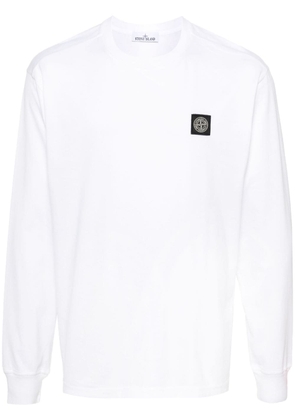 Stone Island logo-patch cotton T-shirt - White