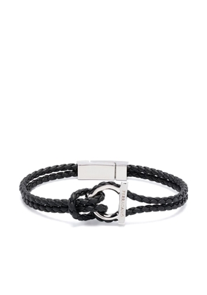 Ferragamo Gancini braided-rope bracelet - Black
