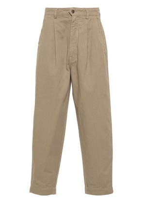 Société Anonyme logo-embroidered tapered trousers - Neutrals