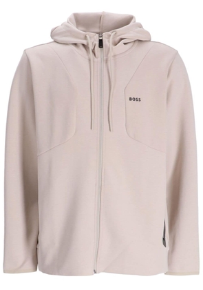 BOSS Saggy logo-print hoodie - Neutrals
