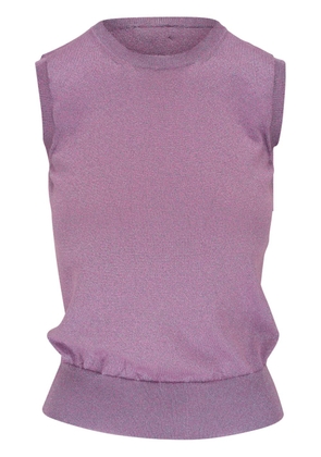 ETRO lurex-detail silk-blend vest - Purple