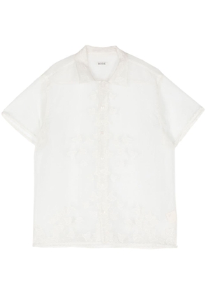 BODE Ivy embroidered sheer shirt - White