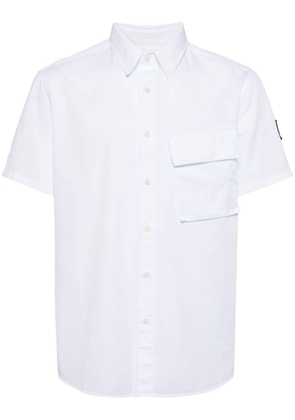 Belstaff Scale logo-patch cotton-twill shirt - White