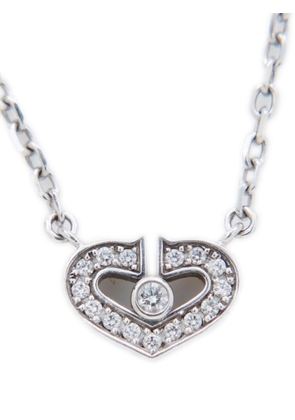Cartier 2000s 18kt white gold C-Heart diamond necklace - Silver