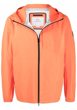Woolrich sleeve-logo hooded jacket - Orange