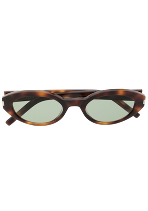 Saint Laurent Eyewear oval frame sunglasses - Brown