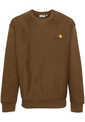 Carhartt WIP American Script jersey hoodie - Brown