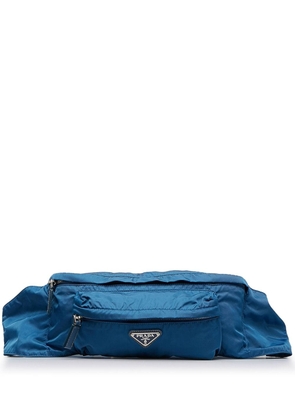 Prada Pre-Owned 2013-2023 enamel triangle logo lightweight belt bag - Blue