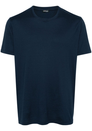 Kiton cotton-cashmere-blend T-shirt - Blue