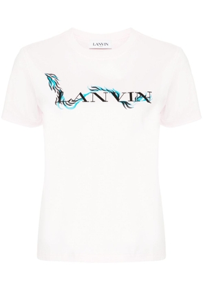 Lanvin logo-print cotton T-shirt - Pink