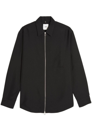 OAMC Ian zip-front cotton shirt - Black