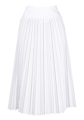 ERMANNO FIRENZE pleated midi skirt - White