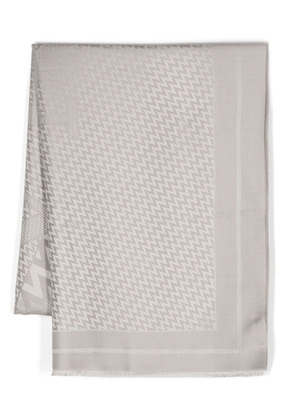 Lanvin chevron-pattern scarf - Grey