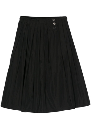 ASPESI pleated taffeta midi skirt - Black