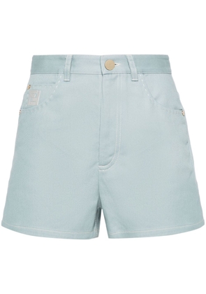 FENDI FF-motif cotton shorts - Blue