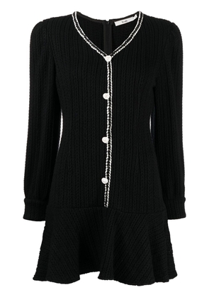 b+ab cable-knit flared mini dress - Black
