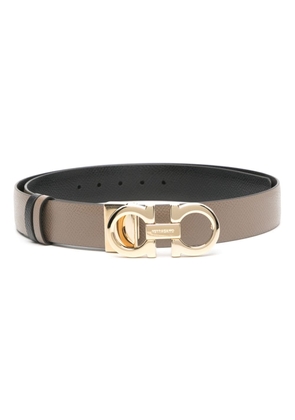Ferragamo logo-buckle leather belt - Brown