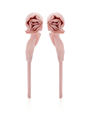 Simone Rocha Rose drop earrings - Pink