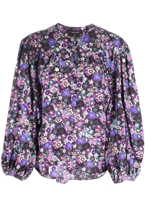 ISABEL MARANT Zara floral-print blouse - Purple