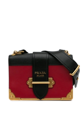 Prada Pre-Owned 2013-2023 Saffiano Trimmed City Calf Cahier crossbody bag - Red